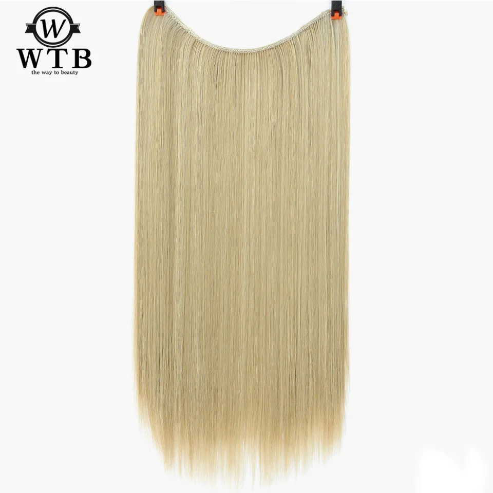 WTB Women Invisible Fish Wire Long High Temperature Fiber Synthetic Hair Extensions Dark Brown light brown red
WTB Women Invisible Fish Wire Long High Temperature Fiber Synthetic Hair Extensions Dark Brown light brown red