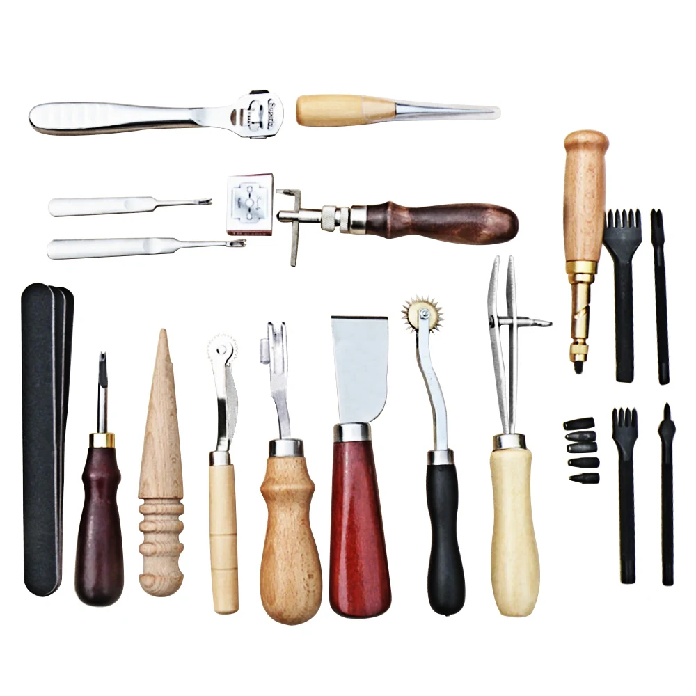 Leather Craft Punch Tools Kit for Stitching Carving Working Sewing Saddle Groover DIY Leather Drilling Grinding Accessories
Leather Craft Punch Tools Kit for Stitching Carving Working Sewing Saddle Groover DIY Leather Drilling Grinding Accessories