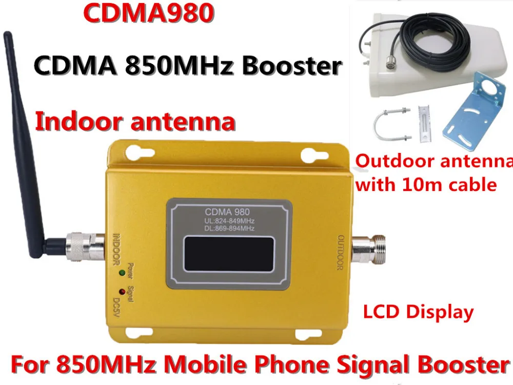 LCD Display GSM CDMA 850Mhz Repeater GSM 850 Cellular Signal Booster 70dB Mobile Cell Phone Signal Repeater Amplifier + Antenna
LCD Display GSM CDMA 850Mhz Repeater GSM 850 Cellular Signal Booster 70dB Mobile Cell Phone Signal Repeater Amplifier + Antenna
