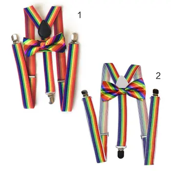Fashion Bow Tie Strap Clip Set Rainbow Striped Leading Knot Adult Unisex Bib Pants Replacement Straps Accessories
Fashion Bow Tie Strap Clip Set Rainbow Striped Leading Knot Adult Unisex Bib Pants Replacement Straps Accessories