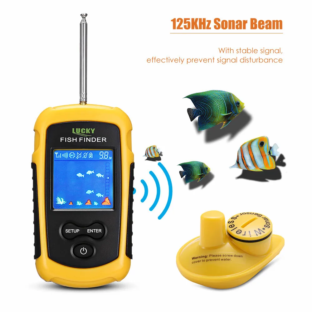 Lucky Portable Wireless Fish Finder 40m Fishing Sonar Sensor Transducer Echo Sounder Alarm Detector Fishfinder Sea Carp Fishing
Lucky Portable Wireless Fish Finder 40m Fishing Sonar Sensor Transducer Echo Sounder Alarm Detector Fishfinder Sea Carp Fishing