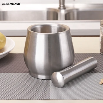 1 Set High Quality Stainless Steel Garlic Grinder Pepper Chillies Dried Food Mills Herb Mills Mincers Metal Mortar Salt Pestle
1 Set High Quality Stainless Steel Garlic Grinder Pepper Chillies Dried Food Mills Herb Mills Mincers Metal Mortar Salt Pestle