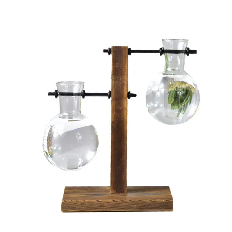 Vintage Style Glass Desktop Plant Bonsai Flower Christmas Decoration Vase with Wooden L / T Shape Tray Home Decor Accessories
Vintage Style Glass Desktop Plant Bonsai Flower Christmas Decoration Vase with Wooden L / T Shape Tray Home Decor Accessories