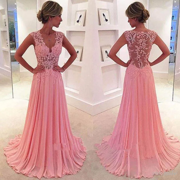 Ryanth Vestido De Festa Sexy See Through Back Long Pink Evening Dress 2019 Custom Made Lace Chiffon Prom Gown New Arrival
Ryanth Vestido De Festa Sexy See Through Back Long Pink Evening Dress 2019 Custom Made Lace Chiffon Prom Gown New Arrival