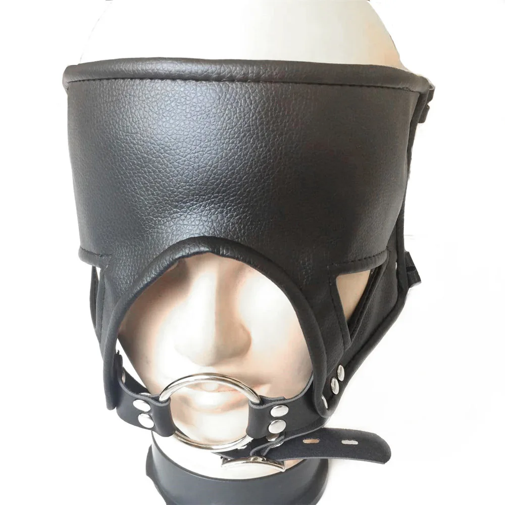 Aliexpress Buy Pu Leather Bdsm Bondage Gag Mask Blindfold Ring