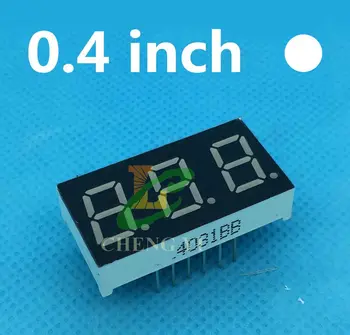 WHITE 0.4" 0.4in Common anode 3 bit Digital Tube 0.4in. LED Display 7 Segment light display
WHITE 0.4" 0.4in Common anode 3 bit Digital Tube 0.4in. LED Display 7 Segment light display