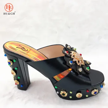 Black Wedding African Shoes Without Bag Matching Set Novelty Italian Shoes Nigerian Summer Sandals Shoes with Diamond High Heels
Black Wedding African Shoes Without Bag Matching Set Novelty Italian Shoes Nigerian Summer Sandals Shoes with Diamond High Heels