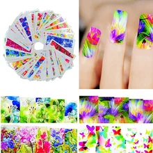 50 feuilles mode Hot Designs filigrane ongles autocollants tatouages temporaires bricolage conseils Nail Art décalcomanies manucure outils de beauté(China)