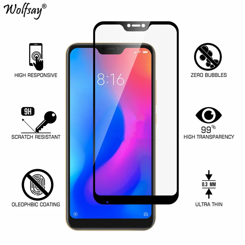 Защитное стекло для экрана Xiaomi Mi A2 Lite полноразмерное закаленное 3d-стекло пленка |