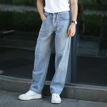 2018 new men's clothing men's casual wide-leg jeans street fashion men's solid color retro denim trousers
2018 new men's clothing men's casual wide-leg jeans street fashion men's solid color retro denim trousers