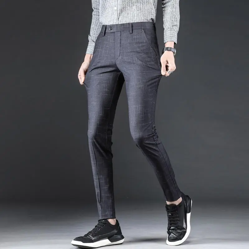 2019 Summer Suit Plaid Pants Men Business Slim Fit Mens Trousers Zipper Formal Mens Skinny Dress Pants Pantalones Hombre Vestir
2019 Summer Suit Plaid Pants Men Business Slim Fit Mens Trousers Zipper Formal Mens Skinny Dress Pants Pantalones Hombre Vestir
