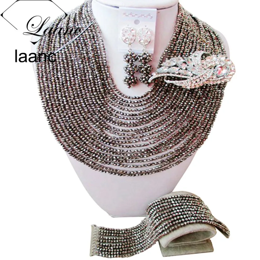 Brand Laanc Fashion Silver Bridal Jewelry Sets Crystal African Dubai Nigerian Wedding Beads AL184
Brand Laanc Fashion Silver Bridal Jewelry Sets Crystal African Dubai Nigerian Wedding Beads AL184