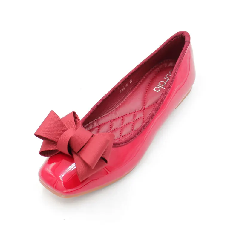 2019 new women's flat shoes Korean version of the wild bow shallow mouth paint red female flat shoes -1
2019 new women's flat shoes Korean version of the wild bow shallow mouth paint red female flat shoes -1