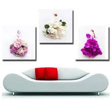 3 Painéis Sem Moldura Cópias Da Lona Foto Criativa Pétala Mulheres e Vestidos Da Menina Retrato Da Arte Da Parede Da Lona Pinturas de Parede Decorações(China)