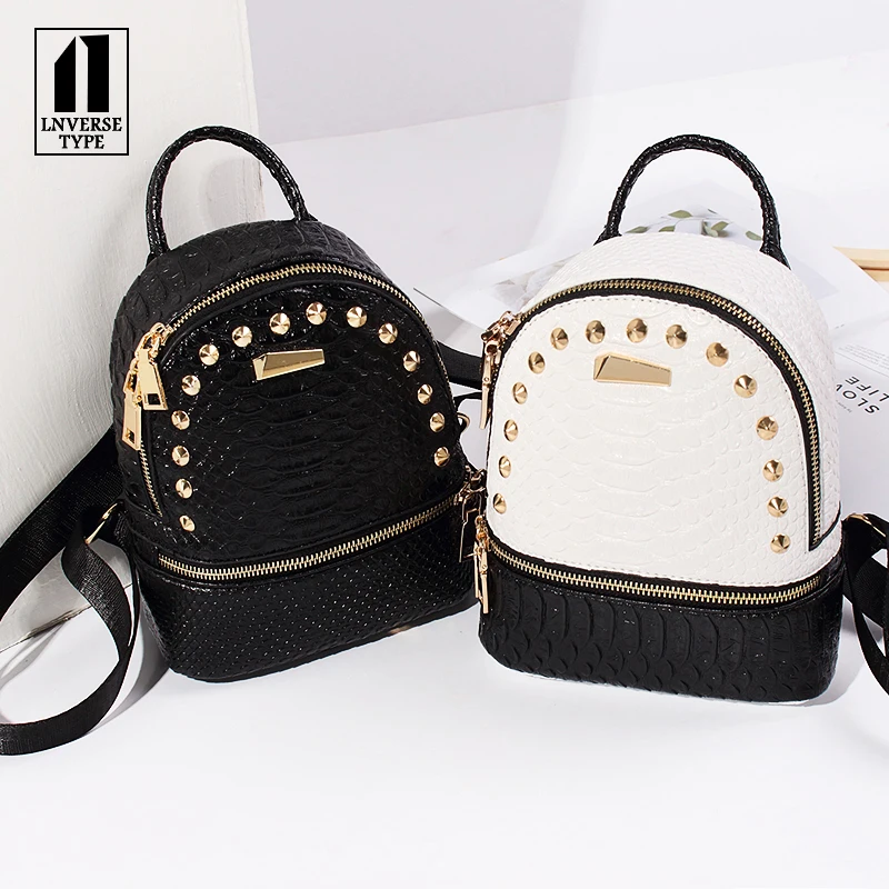 Crocodile pattern rivet trend ladies shoulder bag female backpack PU leather backpacks school bag Women's fashion backpack 2018
Crocodile pattern rivet trend ladies shoulder bag female backpack PU leather backpacks school bag Women's fashion backpack 2018