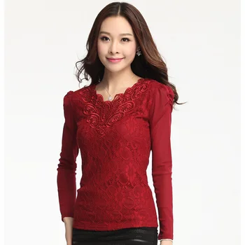 Embroidery Decor Lady White Lace Blouses Plus Size M-3XL Autumn Fashion Women Black Red Casual Shirts
Embroidery Decor Lady White Lace Blouses Plus Size M-3XL Autumn Fashion Women Black Red Casual Shirts