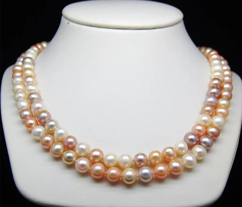 Free shipping hot sale Women Bridal Wedding Jewelry >>Natural 7-8mm AAA colorful pearl necklaces 32
Free shipping hot sale Women Bridal Wedding Jewelry >>Natural 7-8mm AAA colorful pearl necklaces 32