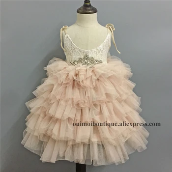 2018 New Champagne Lace Girl Strapped Long Dress Puffy Sleeveless Layered Princess Dresses Birthday Wedding Formal Maxi Dresses
2018 New Champagne Lace Girl Strapped Long Dress Puffy Sleeveless Layered Princess Dresses Birthday Wedding Formal Maxi Dresses