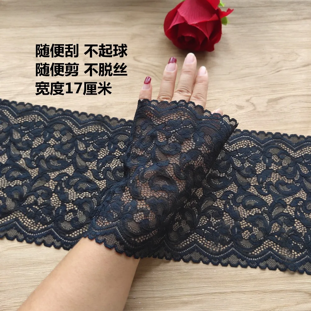 17cm black thickening exquisite embroidery stretch openwork lace skirt hem wrapped chest accessories
17cm black thickening exquisite embroidery stretch openwork lace skirt hem wrapped chest accessories