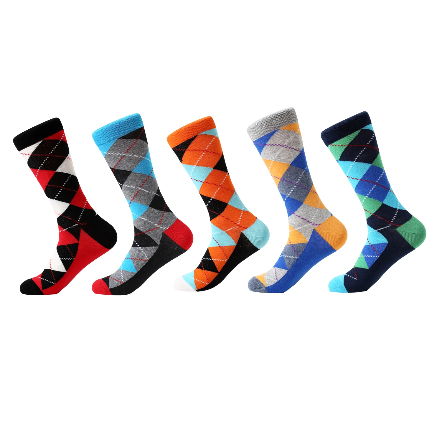 LETSBUY 5 pair/lot men's socks cotton diamond geometric pattern colorful funny socks long tube for men casual business dress soc
LETSBUY 5 pair/lot men's socks cotton diamond geometric pattern colorful funny socks long tube for men casual business dress soc