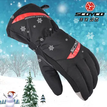 

2019 winter New Weaterproof warm SCOYCO Motorcycle Gloves MC41 Motorbike glove made of Taslan cotton 3 colors can Touch screen