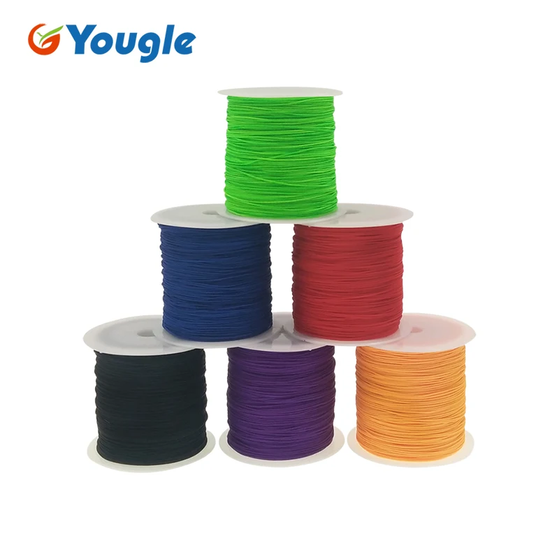 

YOUGLE 0.75mm 100% Nylon 1 Strand Paracord Parachute Cord Fishing Line Tent Fixed Survival Rope Lanyard Rope 100M 328FT 95LB