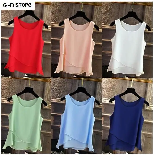 Summer Shirts Beach Women Chiffon Blouses Fashion Sleeveless Blouse Tops Casual Blusas Blue Women Chiffon Blusas Plus Size
Summer Shirts Beach Women Chiffon Blouses Fashion Sleeveless Blouse Tops Casual Blusas Blue Women Chiffon Blusas Plus Size