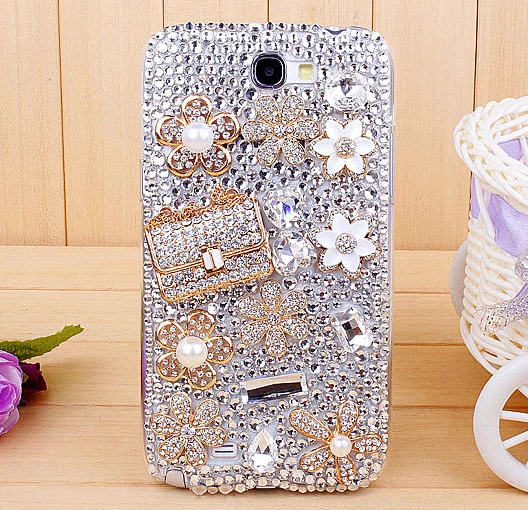 For font b Samsung b font Galaxy note 2 N7100 Rhinestone mobile phone font b case