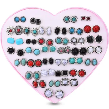 Wholesale 36 pairs/lot Women's Lady Girl Charming Vintage Style Stone Earrings Mixed Styles Ear Stud Earrings Gift With Box
Wholesale 36 pairs/lot Women's Lady Girl Charming Vintage Style Stone Earrings Mixed Styles Ear Stud Earrings Gift With Box