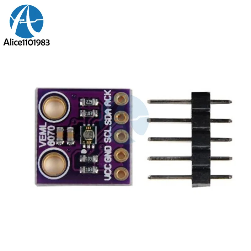 VEML6070 UV Light Sensor Module Sensitivity Detection Light Sensor Board DIY Kit for Arduino I2C GY-VEML6070
VEML6070 UV Light Sensor Module Sensitivity Detection Light Sensor Board DIY Kit for Arduino I2C GY-VEML6070
