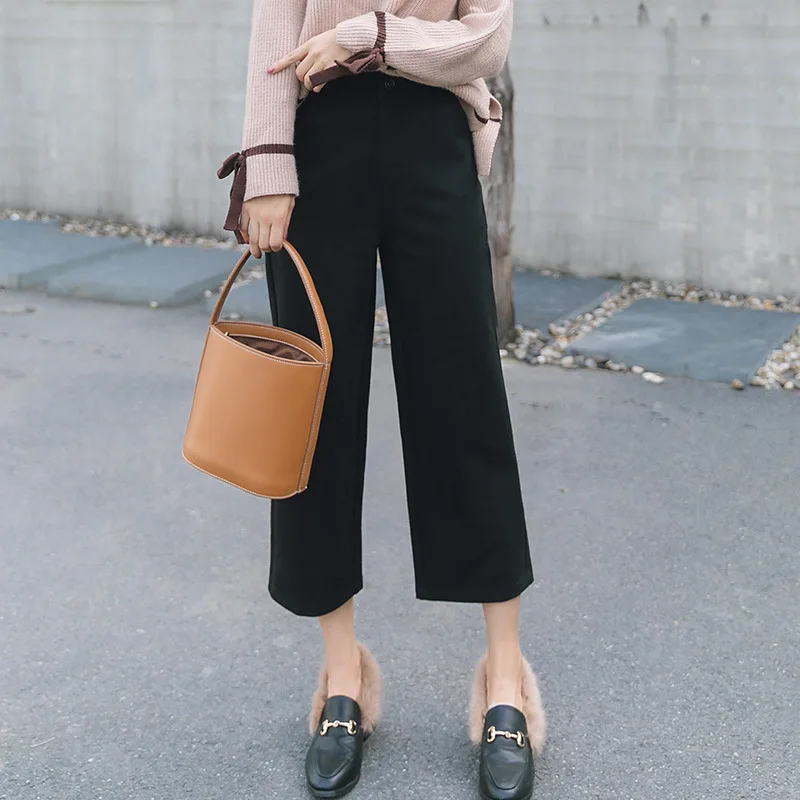 Women Fashion Vintage Style High Waist Solid Ankle Length Culottes Wide Leg Pants
Women Fashion Vintage Style High Waist Solid Ankle Length Culottes Wide Leg Pants
