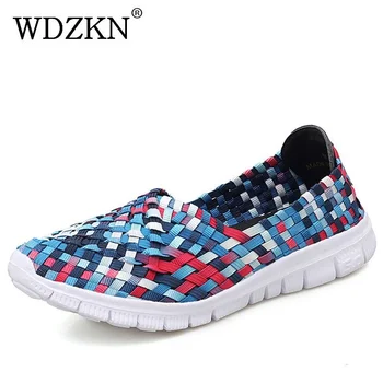 WDZKN Fashion Summer Women Shoes Lightweight Breathable Weaving Flat Shoes Women Slip On Sneakers Female Casual Loafers H922
WDZKN Fashion Summer Women Shoes Lightweight Breathable Weaving Flat Shoes Women Slip On Sneakers Female Casual Loafers H922