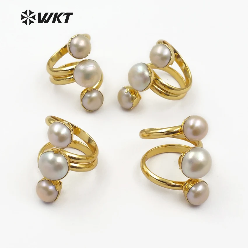 WT-R311 WKT Wholesale Natural freshwater pearl rings featured cocktail women rings gold metal eletroplated high quality
WT-R311 WKT Wholesale Natural freshwater pearl rings featured cocktail women rings gold metal eletroplated high quality