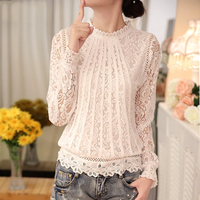 2019 New autumn Ladies White Blusas Women's Long Sleeve Chiffon Lace Crochet Tops Blouses Women Clothing Feminine Blouse
2019 New autumn Ladies White Blusas Women's Long Sleeve Chiffon Lace Crochet Tops Blouses Women Clothing Feminine Blouse