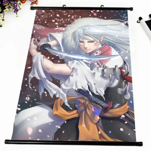 Аниме постер Inuyasha Sesshoumaru Сексуальная настенная прокрутка печатная картина