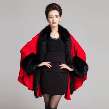 F885 European and American Women Winter Clothes fine imitation fur Fox Fur Wraps female Cape knitted shawl Cloak
F885 European and American Women Winter Clothes fine imitation fur Fox Fur Wraps female Cape knitted shawl Cloak