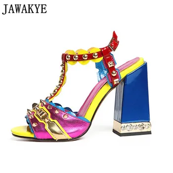 Sheep skin Spiked Rivets pearled High Heels Sandalias 2018 Summer Shoes Woman Gladiator Design Sandals Pumps Sapatos mujer
Sheep skin Spiked Rivets pearled High Heels Sandalias 2018 Summer Shoes Woman Gladiator Design Sandals Pumps Sapatos mujer