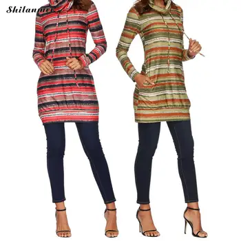 Hoodies Women Autumn Long Sleeve Sweatshirt 2018 New Fashion Colorful Striped Pullover Femme Casual Pocket Long Sweatshirts Tops
Hoodies Women Autumn Long Sleeve Sweatshirt 2018 New Fashion Colorful Striped Pullover Femme Casual Pocket Long Sweatshirts Tops