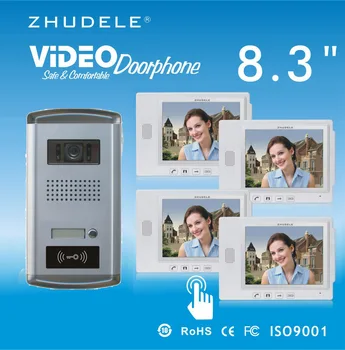 ZHUDELE Security Intercom system 8.3"Video Door Phone Touch Key Doorbell&IR HD Home Security CCD Camera ID Card unlocking 1V4
ZHUDELE Security Intercom system 8.3"Video Door Phone Touch Key Doorbell&IR HD Home Security CCD Camera ID Card unlocking 1V4