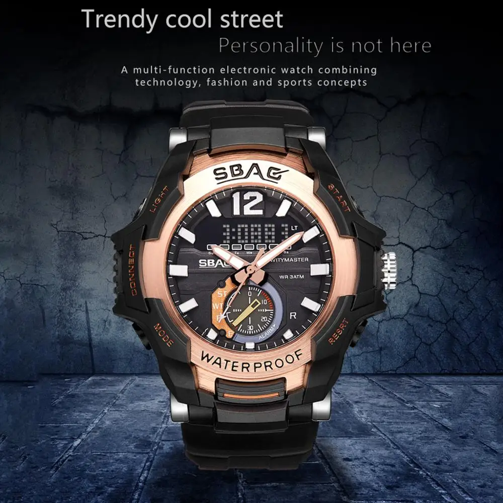 Brand Men Sports Watches Dual Display Analog Digital LED Electronic Quartz Wristwatches Waterproof Swimming Military Watch 2019
Brand Men Sports Watches Dual Display Analog Digital LED Electronic Quartz Wristwatches Waterproof Swimming Military Watch 2019