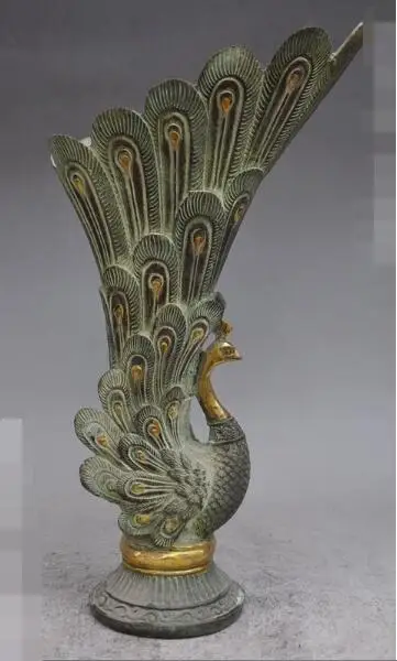 S02340 13"chinese fengshui bronze gilt peahen Peacock bird statue zun Bottle Pot Vase (B0413)
S02340 13"chinese fengshui bronze gilt peahen Peacock bird statue zun Bottle Pot Vase (B0413)