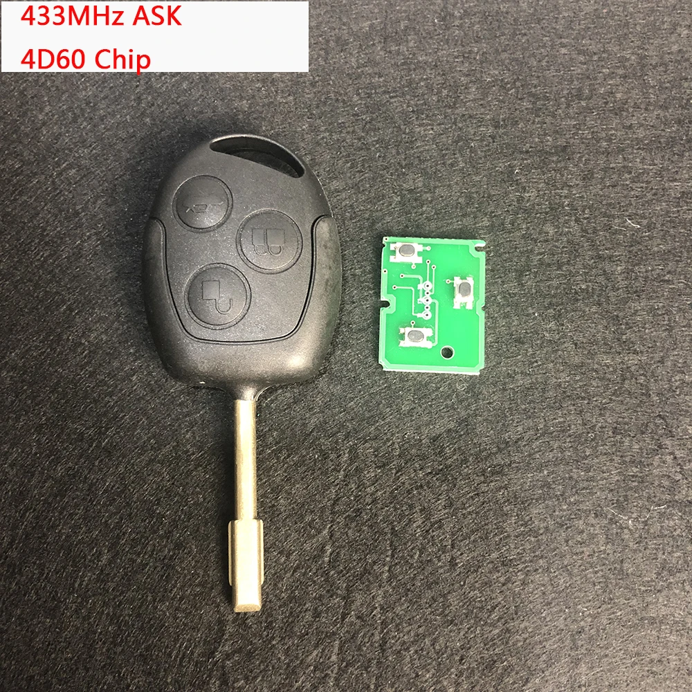 OkeyTech Auto Remote Key Fob 433MHz 4D60 Chip For Ford Mondeo Focus Transit 3 Buttons Full Complete Key Car Remotkey FO21 Blade
OkeyTech Auto Remote Key Fob 433MHz 4D60 Chip For Ford Mondeo Focus Transit 3 Buttons Full Complete Key Car Remotkey FO21 Blade