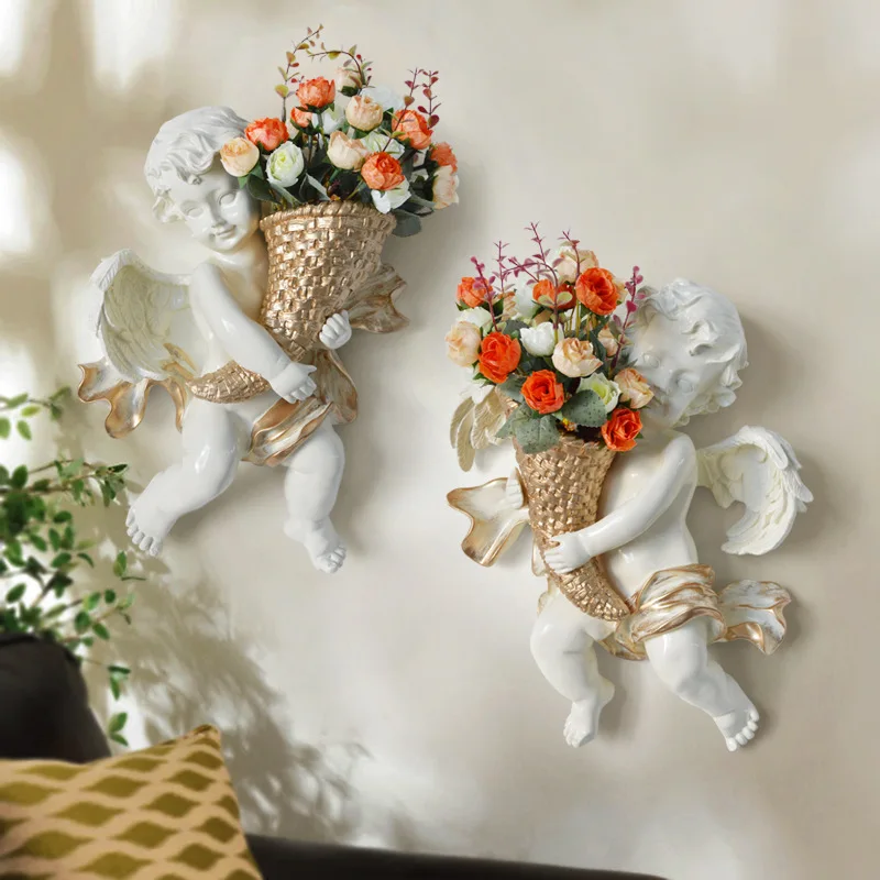 European Statues Angel Cupid Flower Vase Wall Background Decoration Crafts Wall Hanging Resin Living Room Wall Decoration R145
European Statues Angel Cupid Flower Vase Wall Background Decoration Crafts Wall Hanging Resin Living Room Wall Decoration R145
