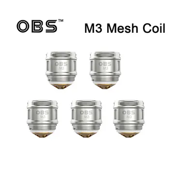 5pcs/lot OBS M3 Mesh Coil Head 0.15ohm Mesh Rated at 50-70W Compatible with OBS Cube X Kit E-Cigs Replacement coils 
5pcs/lot OBS M3 Mesh Coil Head 0.15ohm Mesh Rated at 50-70W Compatible with OBS Cube X Kit E-Cigs Replacement coils