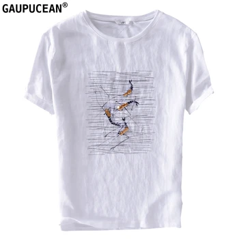 Linen Cotton Cool Breathable Anti-static Men T Shirt Short Sleeve Paillette Shrimp Casual White O-neck Quality Man T-shirts
Linen Cotton Cool Breathable Anti-static Men T Shirt Short Sleeve Paillette Shrimp Casual White O-neck Quality Man T-shirts