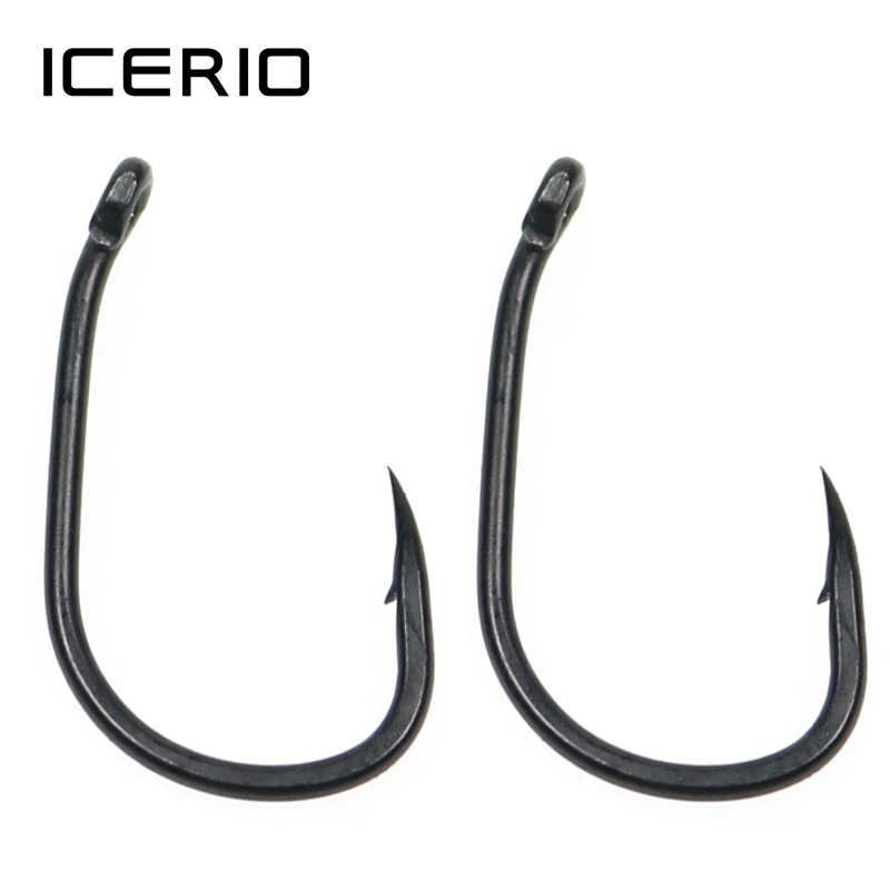 ICERIO 100PCS Matte Black Teflon Coated High Carbon Steel Carp Fishing Hooks Micro Barb Withy Pool Rig Hook
ICERIO 100PCS Matte Black Teflon Coated High Carbon Steel Carp Fishing Hooks Micro Barb Withy Pool Rig Hook