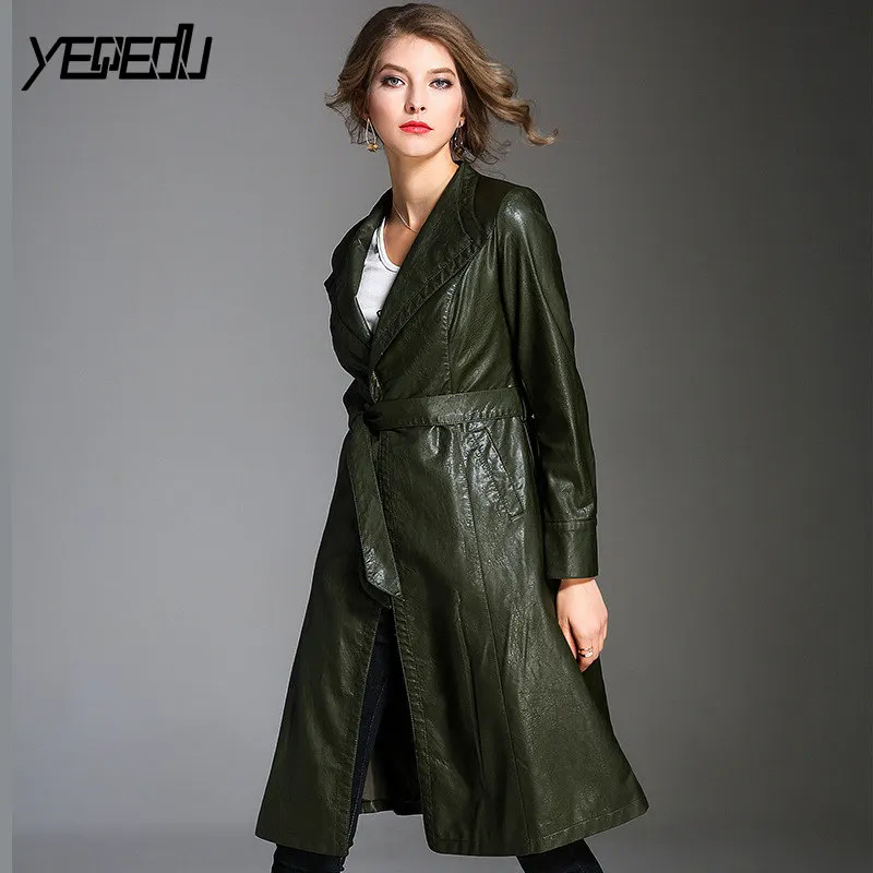 #3322 Adjustable Waist Runway PU Trench Coats For Women Elegant Faux Leather Coat Fashion Plus Size 3XL Elegant Trench Femme
#3322 Adjustable Waist Runway PU Trench Coats For Women Elegant Faux Leather Coat Fashion Plus Size 3XL Elegant Trench Femme