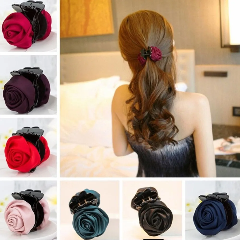 Korean Sweet Fabric Bow Hair Claw Elegant Women Rose Cloth Ties Banana Hair Crab Clips Ponytail Hold Girl Hair Accessories
Korean Sweet Fabric Bow Hair Claw Elegant Women Rose Cloth Ties Banana Hair Crab Clips Ponytail Hold Girl Hair Accessories