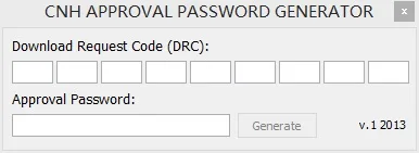 CNH APPROVAL PASSWORD GENERATOR UNLOCK