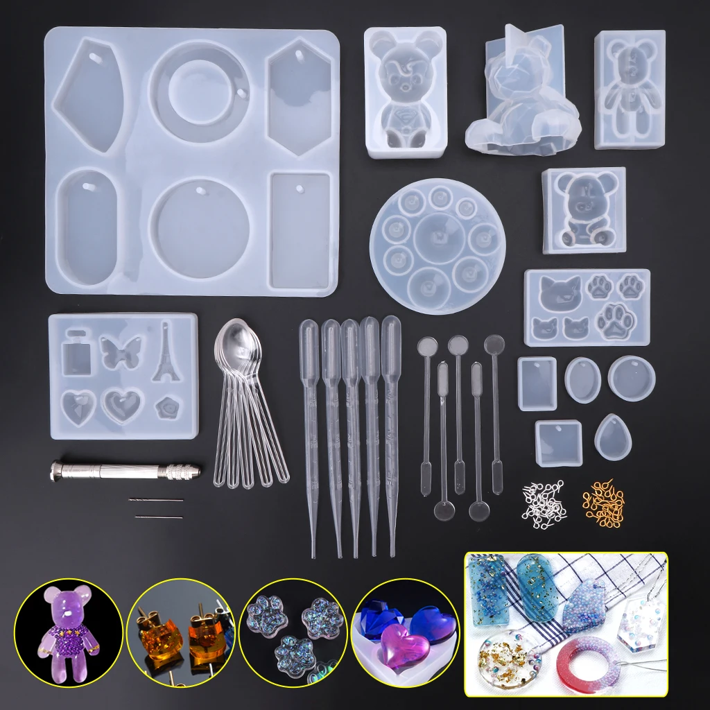 1Set Animal Silicone Mold DIY Handmade Crafts Making Set Bear Rabbit Cat Claw Mould Necklace Pendant Jewelry Crystal Resin Molds
1Set Animal Silicone Mold DIY Handmade Crafts Making Set Bear Rabbit Cat Claw Mould Necklace Pendant Jewelry Crystal Resin Molds